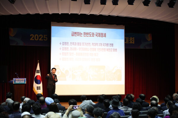 [비전 발표 중인 서인택 한강대축제 실행총괄위원장]